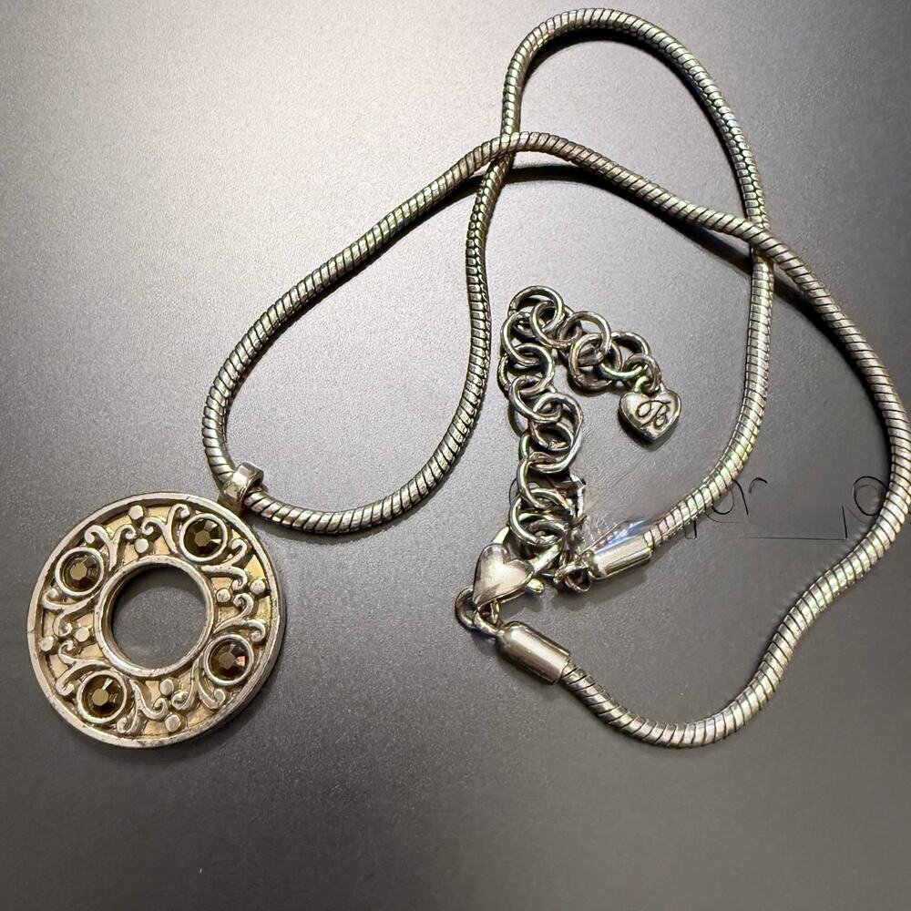 Brighton Retired Sacred Circle Silver Gold Plated Necklace
